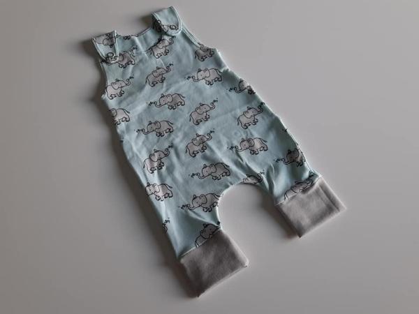 Strampler Elefanten Hellblau 2